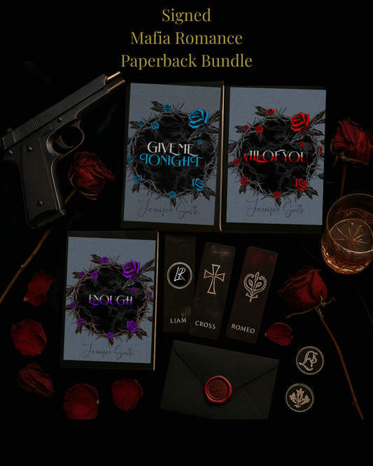 Signed Mafia Romance Book Set – Spicy Romance Bundle w/ Swag | Give Me Tonight, All of You, Enough