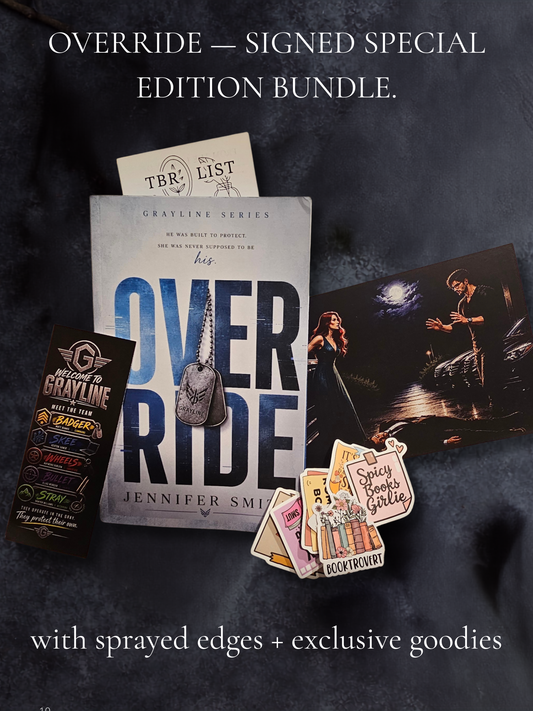 Override Signed Sprayed Edge Special Edition | Grayline Military Romantic Suspense